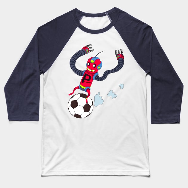 robot or soccer Baseball T-Shirt by davlem